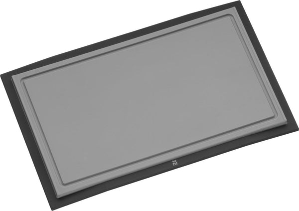 Snijplank Touch zwart 32 x 20 cm rechthoekig van kunststof sapgroeven vaatwasmachinebestendig eenvoudige reiniging & maatbeker 1 l Gourmet van hittebestendig glas