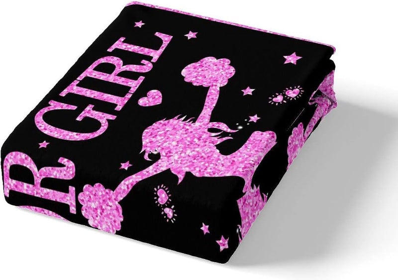 meisjes-beddengoed, 135 x 200 cm, jubelsport, dekbedovertrek voor cheerleaders, geschenken, tieners, meisjes, gymnastiek, trainer, roze, paars, glitter, pailletten, bedset met hart en