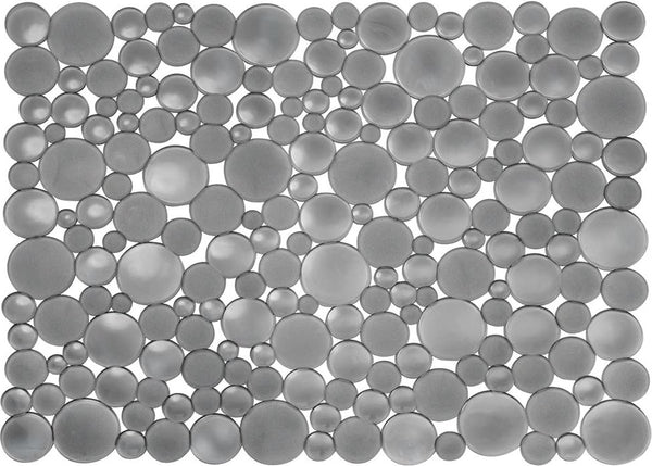 Spoelbakmat, normale grote gootsteenmat van kunststof, beschermende spoelmat voor keramische en roestvrijstalen wastafel, grijs + spoelbakmat, grote gootsteenmat van kunststof