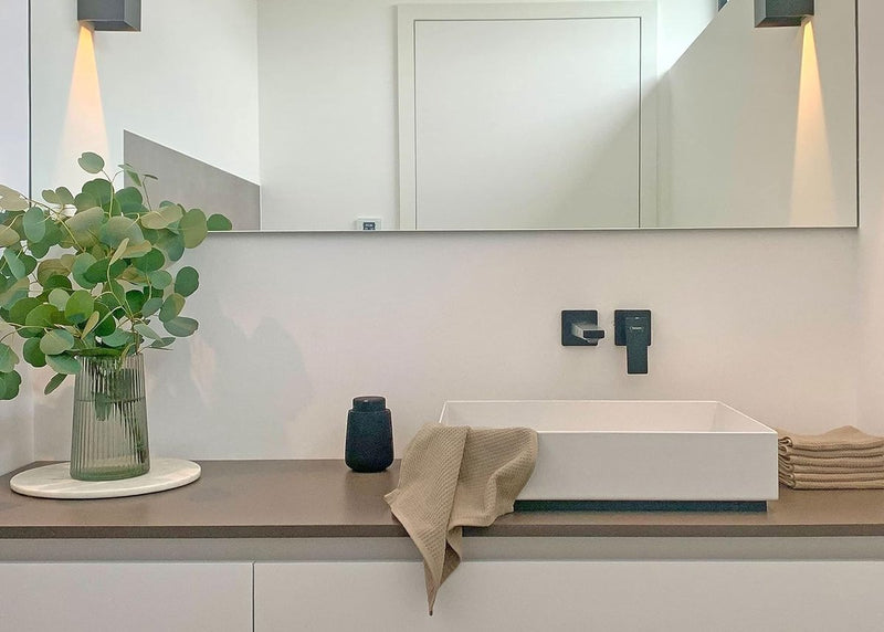 Set van 10 gastendoekjes wafelpiqué, 100% katoen, 30x50 cm, cappuccino