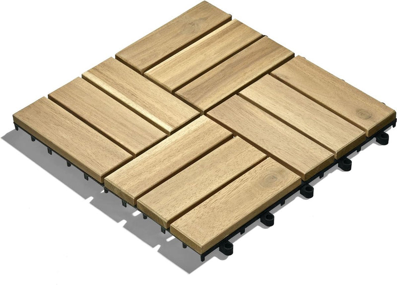 10 x 30 cm acaciahouten vloertegels 30 cm x 30 cm weerbestendig eenvoudig te leggen lichtbeige