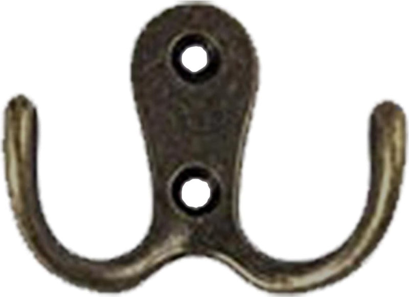 Kledinghaken, 15 stuks, dubbele wandhaken, haken, metaal, kleerhanger met schroeven, voor badkamer, keuken, retro