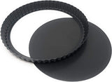 Taartvorm met hefbodem - Quichevorm - Taartbodem - Gegolfde bakvorm voor taarten - Koolstofstaal - Antiaanbaklaag - 26 cm