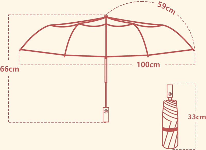 Paraplu zakparaplu, stormbestendig, zakparaplu, ribben, windbestendig, storm, zakparaplu, paraplu voor heren en dames, klein, licht, compact