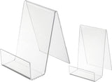Pak van 10 acryl boekenstandaarden, acryl tablethouder boekensteunen, kunstdisplayhouder voor fotoalbum, brochure, paperback op tafelblad, planken, klaslokaal, bibliotheek, winkel