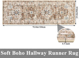 Tapijtloper voor gang, antislip, wasbaar, 60 x 180 cm, keukentapijt, gang, tapijt, hal, loper, lang, vintage tapijt, voor woonkamer, keuken, slaapkamer