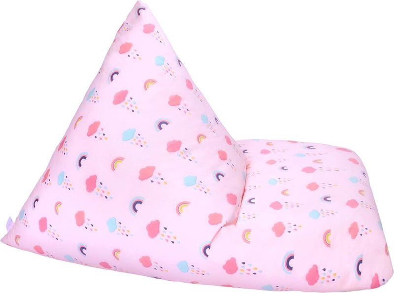Bed Kinderen Piramidevorm Comfortabel Peuter Zacht Kindveilig Speelkamer Zitzak (Regenboog)