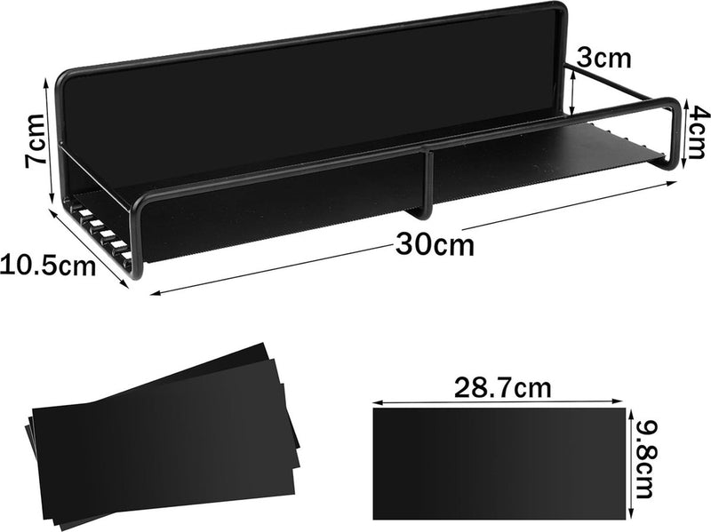 Koelkastrek, magnetisch, kruidenrek, zonder boren, met afneembare haken, hangend, metaal, keukenrek, organizer voor koelkast, set van 2