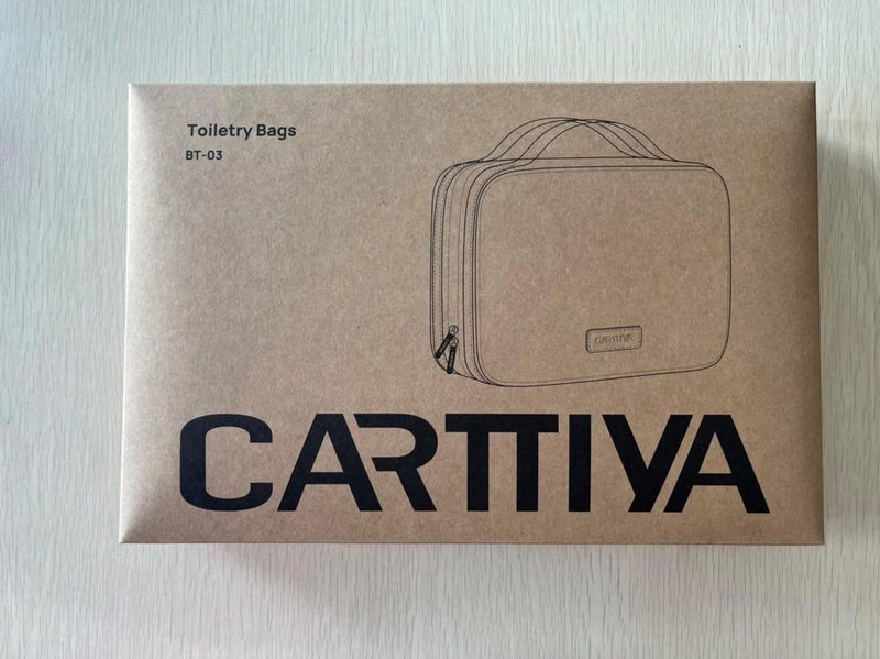 Toilettas voor mannen en vrouwen, hangende toilettas, waterdichte make-uptas voor op reis, BT03-marineblauw