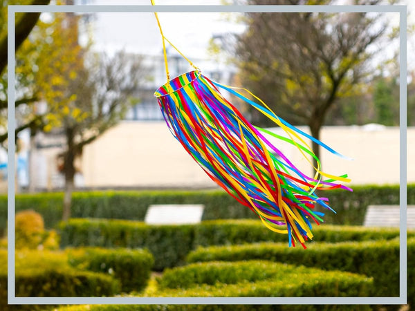 Premium windspel voor buiten, 110 cm lange windzak van glanzend satijn, weerbestendig en kleurrijk, kleurrijke windvaan voor kinderen en volwassenen