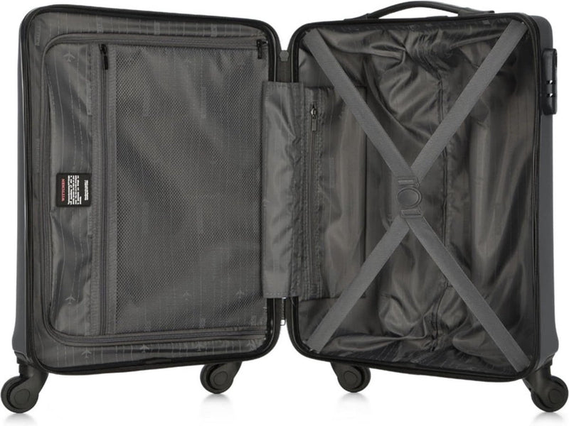 reiskoffer rolkoffer trolley, grijs, handbagage