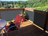 Balkonscherm, inkijkbescherming, balkonafdekking, 90 x 600 cm, windbescherming, licht transparant, ondoorzichtig, balkonbekleding, HDPE, wind- en uv-bescherming, met inslagringen en kabelbinders, antraciet
