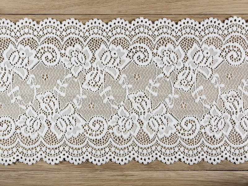 Rand Kanten Rand Decoratieve Strikjes - Wit Gebroken Wit, 0,15 x 9 m