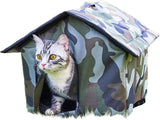 Kattenhuis voor buiten Winterbestendig, opvouwbaar, waterdicht en warm Kattengrothuis met verwijderbaar kussen voor zwerfdieren