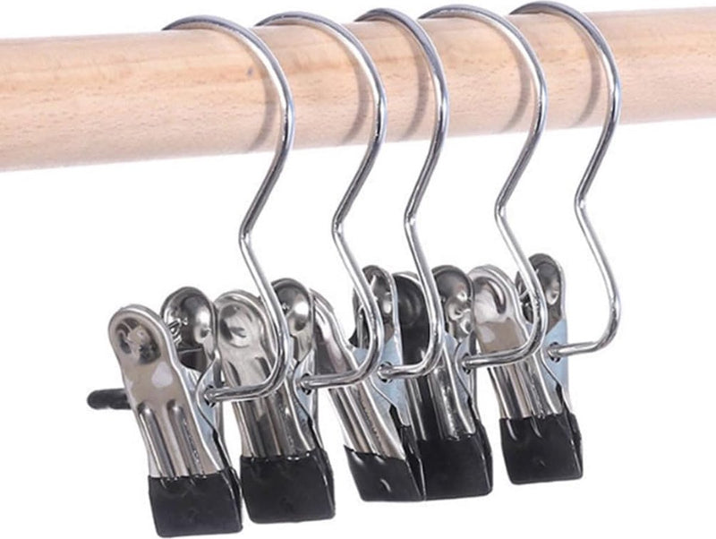 20 stuks roestvrij stalen washaken, antislip, kledinghangers, clip, wasknijpers, metalen knijpers, 360 graden draaibaar, voor broeken, mutsen en handdoeken