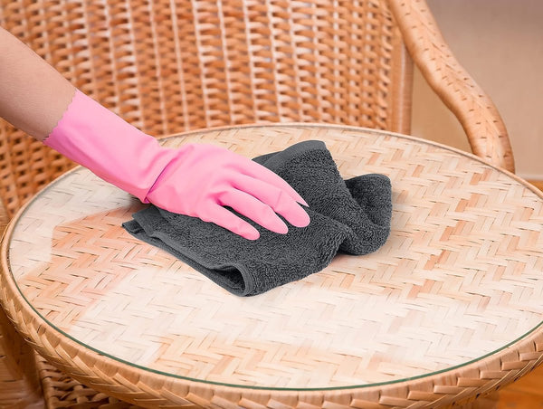 - 24 stuks zeepdoeken, 30 x 30 cm, met ophanglussen, absorberende washandjes voor het afvegen en reinigen van het gezicht, van 100% katoen (grijs)