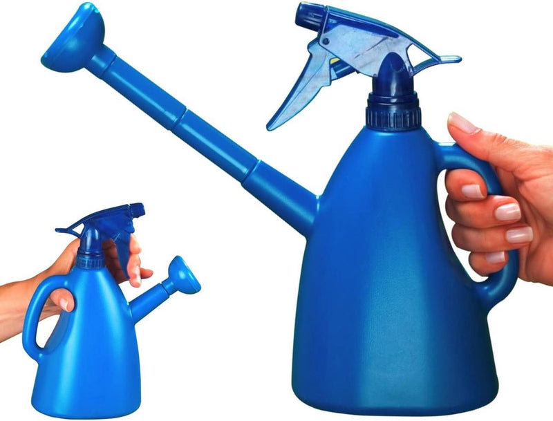 Plantenspuit en gieter - 3-in-1 functie, polypropyleen, 23 x 23,5 x 9 cm, blauw