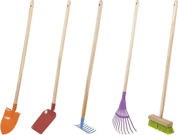 Kindergereedschapset 5-delig, tuingereedschap voor kinderen, kinderspeelgoed voor de tuin, tuingereedschap voor kinderen, tuingereedschapset, 93351