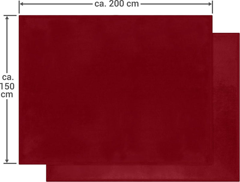 Deken Extra Knuffelig en Pluizig Ca. 150 x 200 cm Bourgondië
