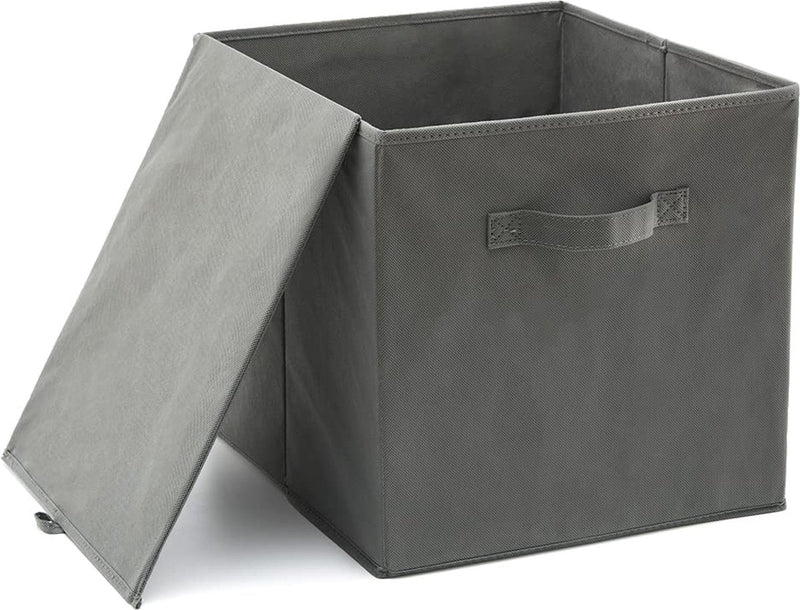 Set van 4 opbergmanden, opvouwbare stoffen kubusdozen voor kinderspeelgoed, organizer voor kinderkamer, kast, thuis, 33 x 37 x 33 cm, grijs