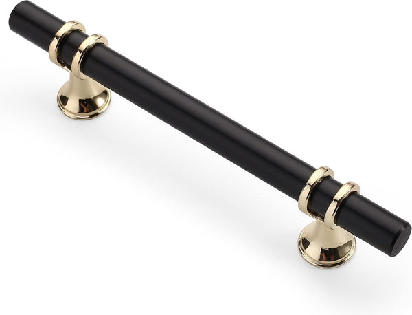 Meubelgrepen, 10 stuks, zwart-goud, gatafstand 96 mm, kastgrepen, keukengrepen, ladegrepen, kledingkast, deurgrepen, 96 mm