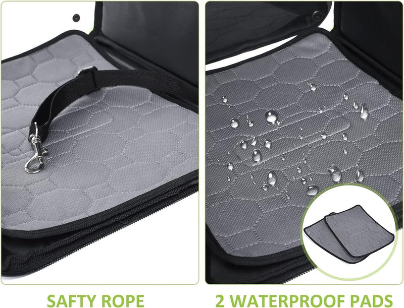 Rugzak voor vogels met houten stok, lichtgewicht vogeltransporttas, waterdichte papegaaienreisrugzak met roestvrijstalen bakje en staande staaf, vogeltransportdoos, 34 x 28 x 43 cm