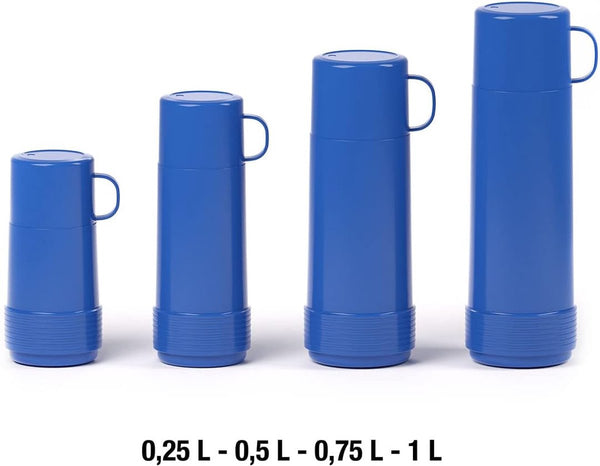 thermoskan, kunststof borosilicaatglas, blauw, 1 l