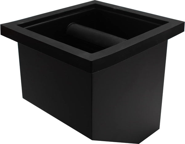 Klopcontainer voor koffieresidu, Portafilter Klopcontainer, Klopgoot voor espressokoffie op de vloer, Geïntegreerde desktopprullenbak, Roestvrij staal, Bodemloze klopresten (trapezium)