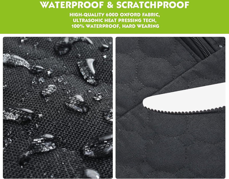 Hondenstoel autoachterbank met zijbescherming, universele hondendeken, autoachterbank met kijkvenster, krasbestendige en waterafstotende autodeken, hond achterbank, hondenautostoel, 146 x 136