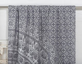 Indian Hippie Gordijn Boheemse Stijl Olifant Mandala Grijs Zilver