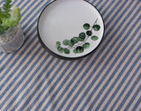 Rechthoekig tafelkleed in linnenlook met strepen en kwastjes, afwasbaar, oliebestendig, vlekbescherming, onderhoudsvriendelijk tafelkleed voor binnen, buiten, tuin, eetkamer, feest, festivals, 140x200 cm