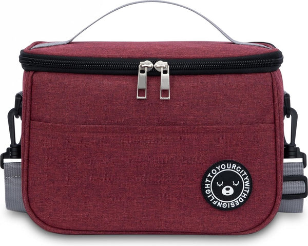 Koeltas 6,4 L, verdikte lunchtas Geïsoleerde koeltas Kleine lunchtas Lunchtas Koeltas Lunchbox Tas Draagbare lunchtas Werk Student Kantoor Picknick (Rood - 6,4 L)