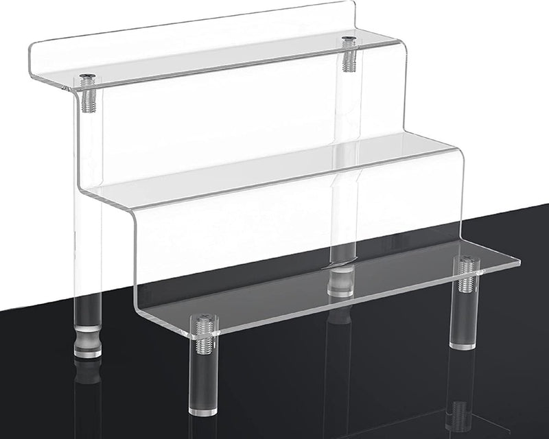 Acryl displaystandaard, 3-laags helder acryl displayverhogers, transparant acryl standaard stijgplank, sieraden display stijgplank vitrine, decoratieve trappen weergeven, voor figuren, cupcake, organisator