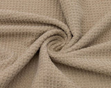 Set van 6 handdoeken wafelpique, 100% katoen, 50x70 cm, cappuccino