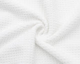 Set van 6 handdoeken wafelpique, 100% katoen, 50x70 cm, wit