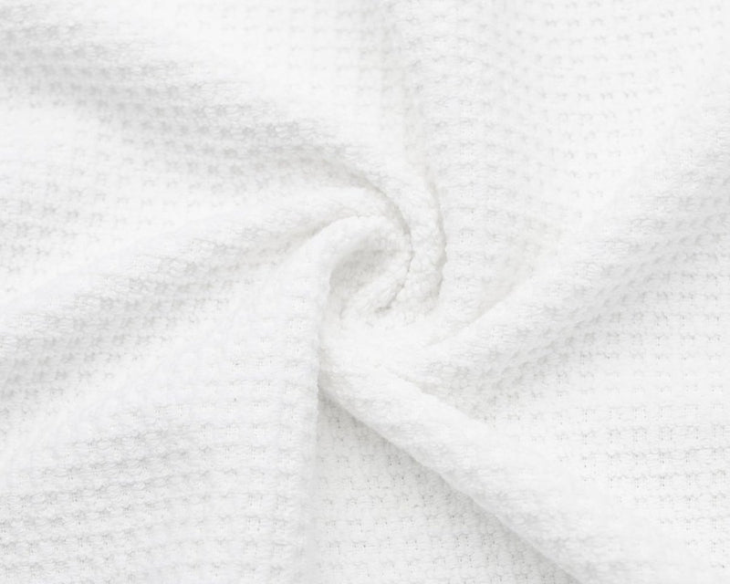 Set van 6 handdoeken wafelpique, 100% katoen, 50x70 cm, wit