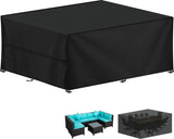 Hoes voor tuinmeubelen, waterdichte beschermhoes, tuinmeubelen, uv-zeildoek voor tuintafels, terrasmeubilair, robuuste 420D Oxford buitenhoes voor meubelsets, 360 x 240