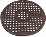 2 x gootsteeninzet, ronde gootsteenmat, inzetstuk voor gootsteen beschermt het oppervlak van de gootsteen en het servies (2 stuks, bruin)