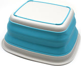 Collapsible Tub - Foldable Dish Tub - Portable Washing Basin - Space Saving plastic Washtub, lichtblauw, klein
