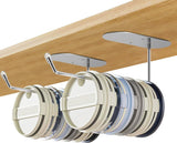 Bekerdekselorganizer, zelfklevende bekerdekselhaken, onder kastdekselstapelaar bekerdekselhouder voor Stanley-bekers voor keukenkastorganisatoren (2 stuks)