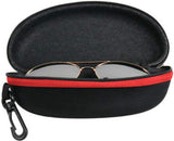 3 stuks zonnebril brillenkoker ritssluiting harde schaal met riemclip