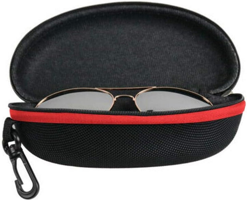 3 stuks zonnebril brillenkoker ritssluiting harde schaal met riemclip