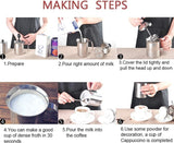 melkopschuimer 400 ml / 800 ml roestvrij staal handschuimer voor handmatige melkopstelling, schuim mengkraan met twee mazen, ideaal voor koffie, latte, warme chocoladekoffie, cappuccino, opschuimer, 800ml