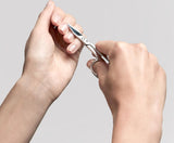 Nagelschaar en huidschaar voor vingers en teennagels, combi-schaar voor nauwkeurige snit, van gepolijst roestvrij staal, 90 mm