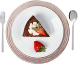 Geweven ronde placemats met 8, 38 cm placemats van katoen en 11 cm onderzetter, hittebestendige wasbare placemats voor keuken, eettafel (grijs)