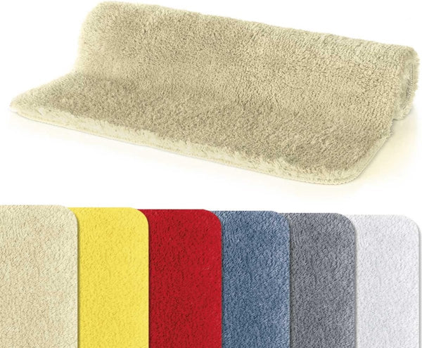 Badmat, badmat, douchemat, Fino, superzacht, hoogpolig, wasbaar, antislip, badmat, 50 x 80 cm - beige