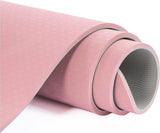 Yogamat antislip gymnastiekmat TPE fitnessmat voor yoga Oefenmat met draagriem sportmat 183 cm x 61 cm x 0,6/0,8 cm