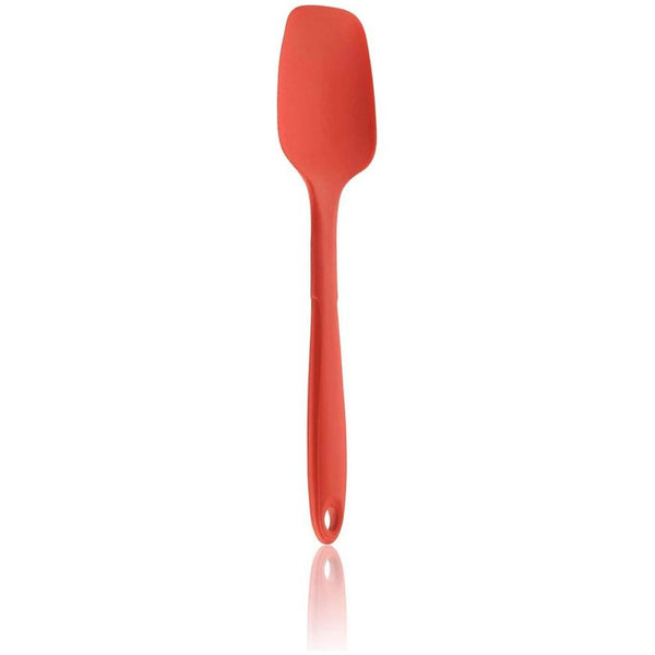 Lepel voor restjes, Flex-lepel M, Premium Food Silicone met roestvrijstalen kern, in een kleurrijke doos (rood, individuele Flex-lepel)