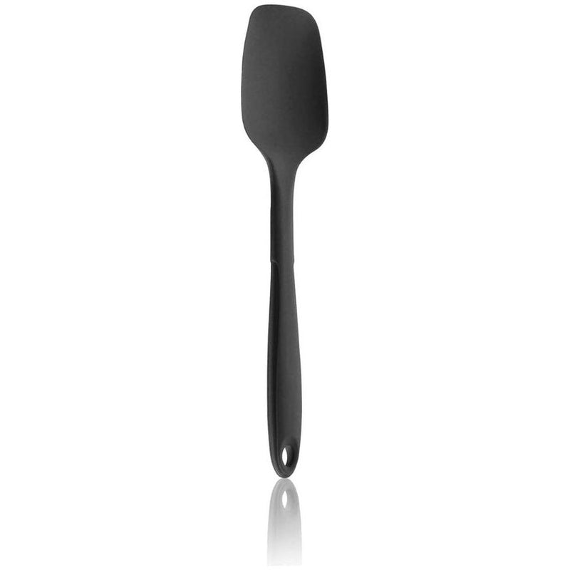 Lepel voor restjes, Flex Spoon M, Premium Food Silicone met roestvrijstalen kern, in een kleurrijke doos (antraciet, individuele Flex Spoon)