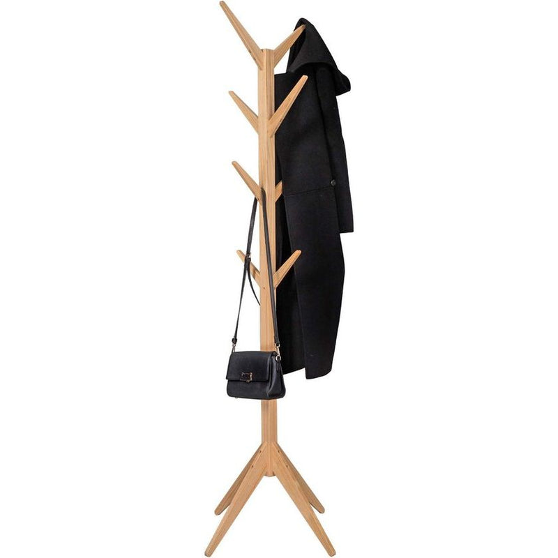 Rootz Kledingrek - Kledingkaststandaard - Kledinghouder - Kledinghanger - Kledingorganisator - Outfit-display - Kapstok - Naturel - 180 cm hoogte x 43 cm x 43 cm basis
